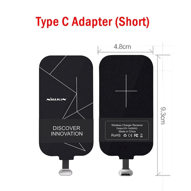 Nillkin Magic Tags QI Wireless Charging Receiver Micro USB / Type C Adapter For iPhone 5S SE 6 6S 7 Plus for Samsung S6 S7 Edge