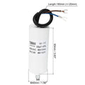 5-22uf CBB60 Run Capacitor AC 450V U Terminal Wires 50/60Hz Cylinder Bottom with M8 Screw for Washing Machine Pump Motor Star
