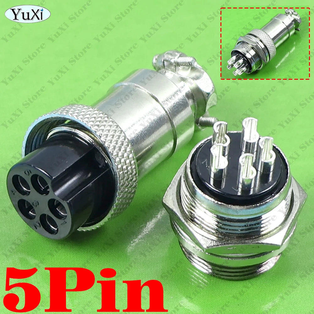 1-10Pcs GX20 Aviation Connector 2/3/4/5/6/7/8/9/10/12P Fixed Terminal Block Mobile Docking Type Cable Wire Connector Female Male