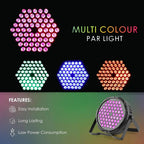8PCS 60LED Par Light RGB Stage Light DMX512 Sound-Activated DJ Disco Light Wedding Festival Bar Atmosphere Light Audience Light