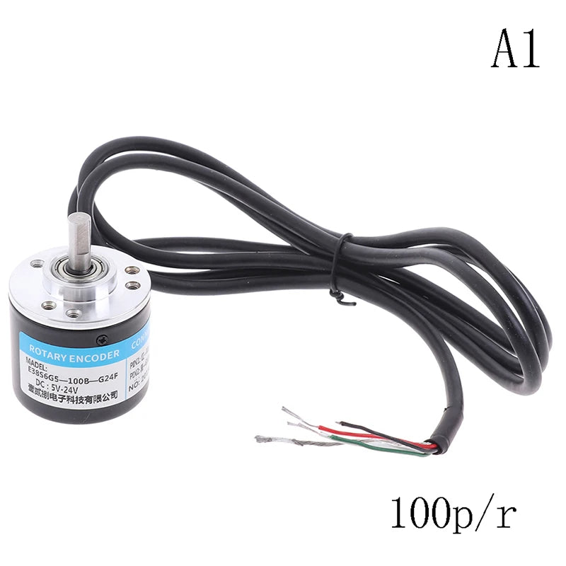 100-600P/R Incremental Photoelectric Rotary Encoder DC 5V-24V Mini Pulse Speed Measuring Sensor