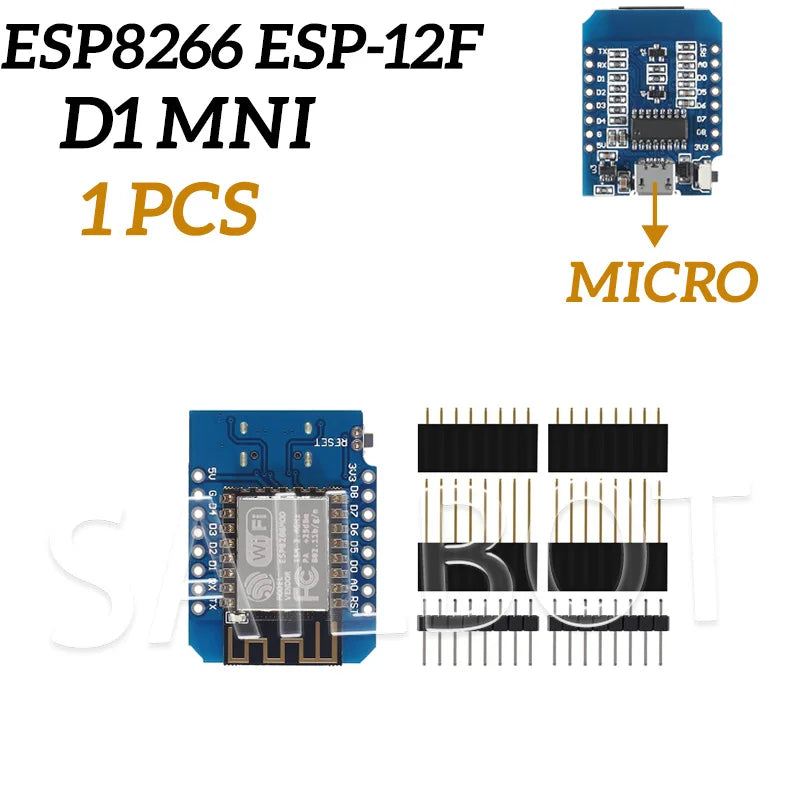 1-10PCS WeMos D1 Mini TYPE-C/Micro USB ESP8266 ESP-12F CH340G V2 Module WiFi D1 Mini Development Board 3.3V With Pin For Arduino