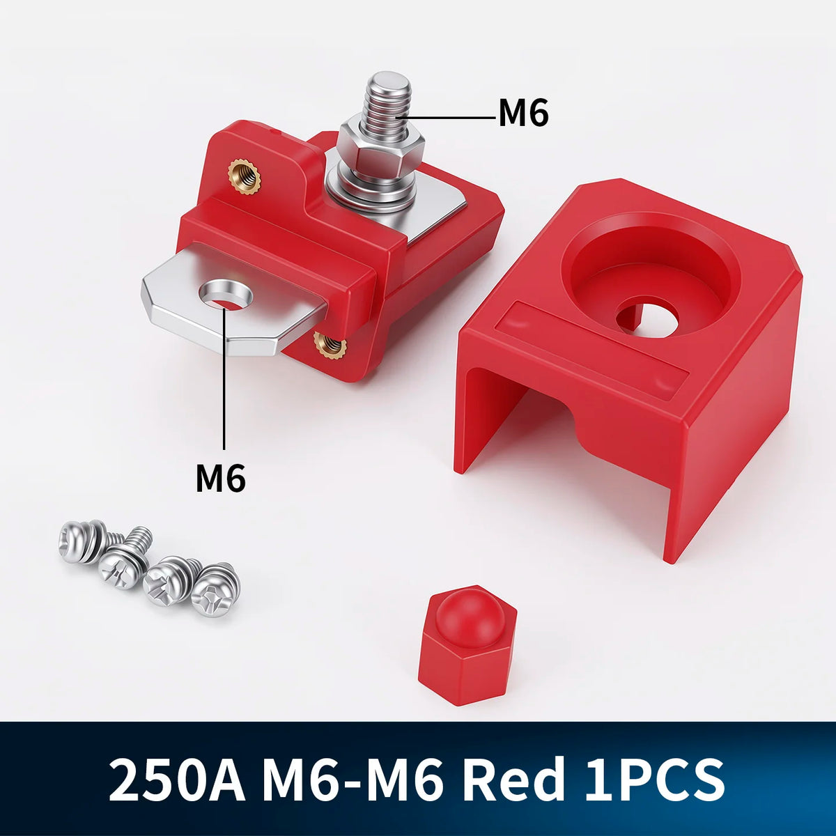 M6 M8 High Current Energy Storage Terminal All Copper Binding Post 150A 250A 300A Lithium Battery Inverter Terminal Connectors