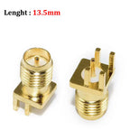 Cltgxdd 1/5/10pcs SMA-KE/KWE SMA Female Jack Adapter Solder Edge PCB Mount Antenna Base RF Copper Coaxial Connector Plug Socket