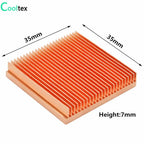 DIY Pure Copper Heatsink Skiving Fin Heat Sink Radiator Cooler for Electronic CHIP Raspberry pi Cooling Heat dissipation