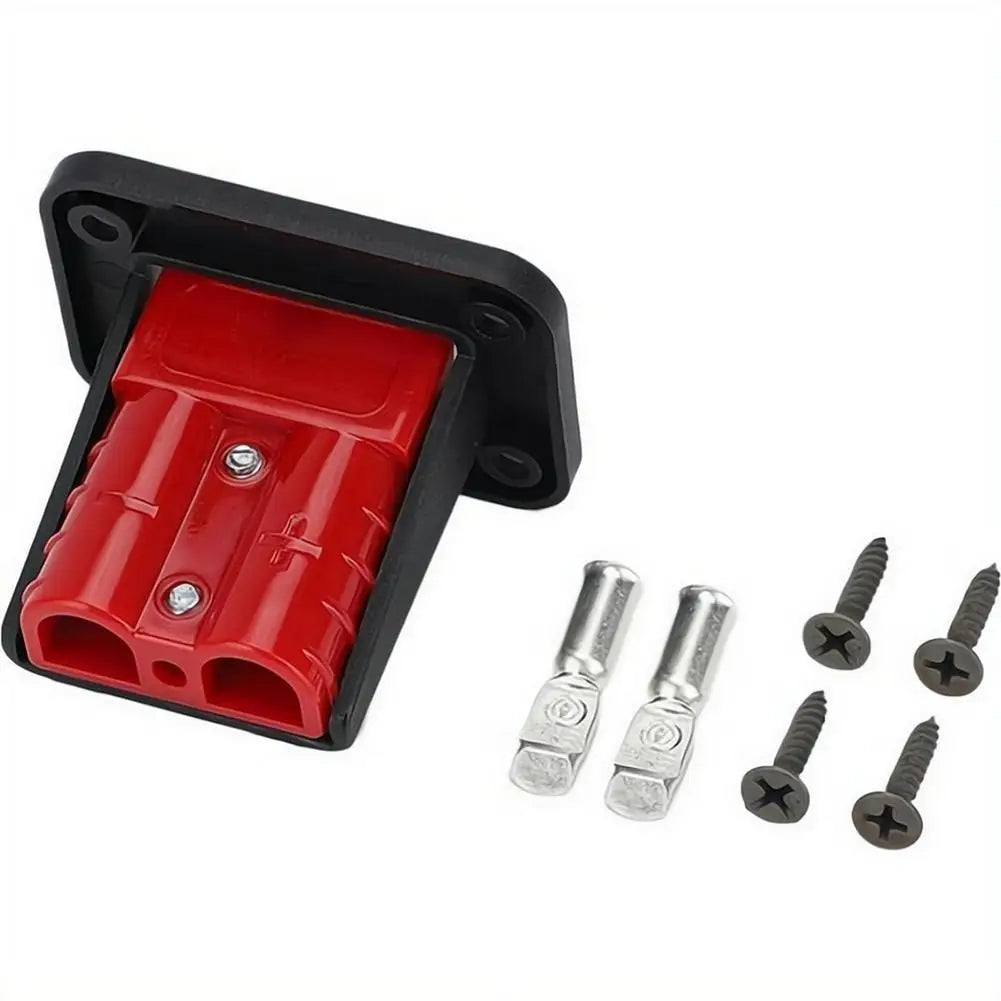 50 Amp Charging Battery Connector Flush Mount Anderson Plug Kit Mounting Bracket Panel Cover Accessories for Caravan Camper Boat