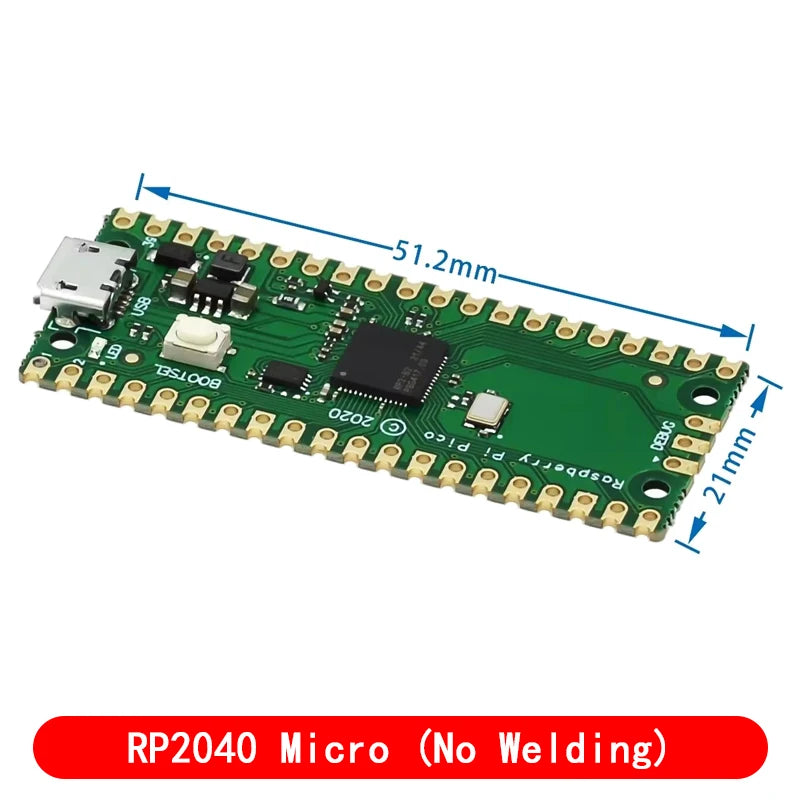 Raspberry Pi Pico Board RP2040 Dual-Core 264KB ARM Low-Power Microcomputers High-Performance Cortex-M0+ Processor