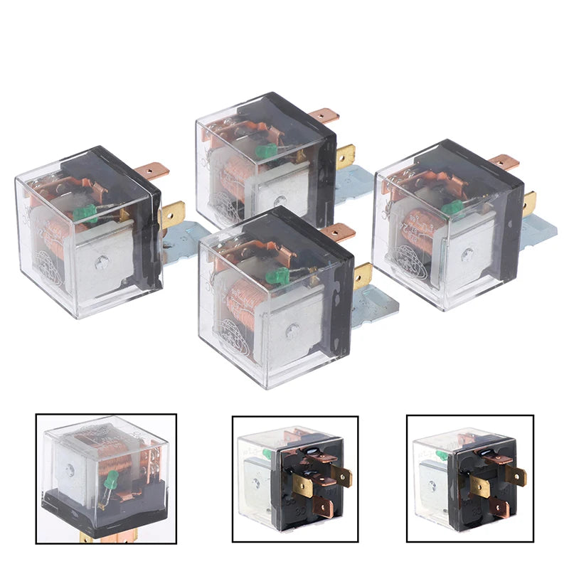 1pc Waterproof Automotive Relay 12V 100A 5Pin 4Pin SPDT Car Control Device Car Relays DC 24V High Capacity Switching