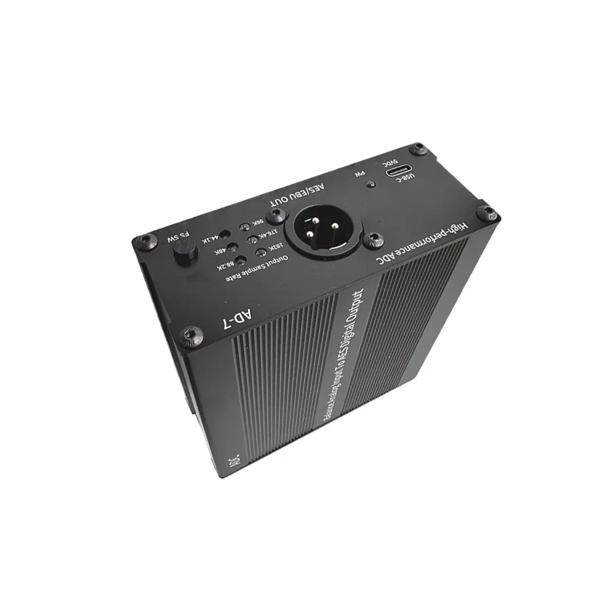 AU47-AES/EBU Analog-to-Digital Audio Converter Digital Audio Encoder Balanced Stereo Output 24 Bit 192K