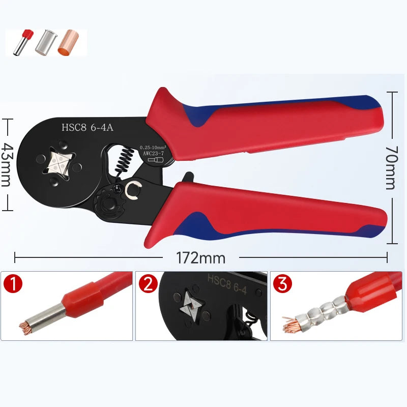 600/700pcs Bare Terminal Tubular Wire End Ferrules Uninsulated Copper Terminal Bootlace Ferrules End Electrical Cable Crimp