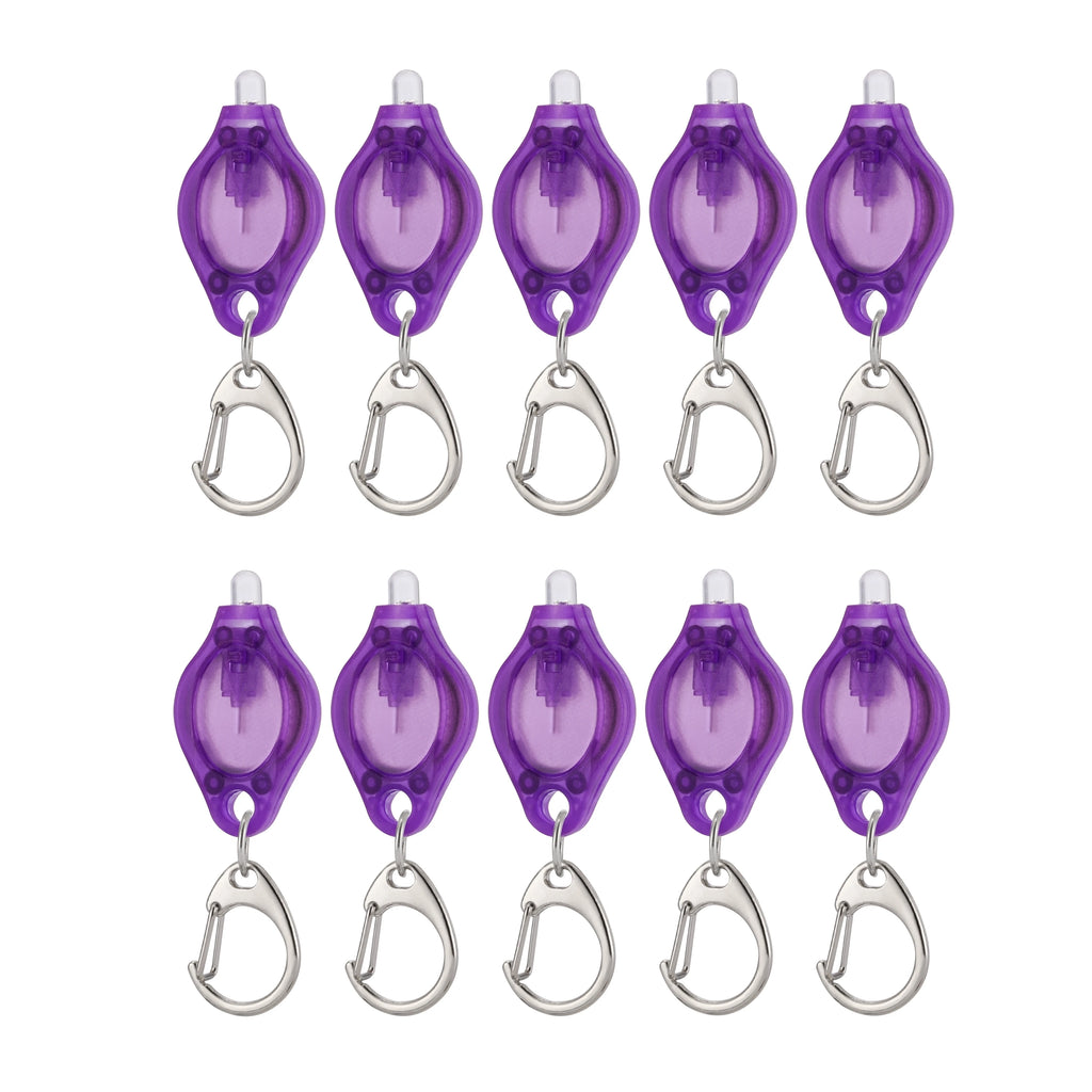 1/10/50/100pc/Mini LED Keychain Light White Red Yellow Green Blue Purple Light Flashlight Portable Emergency Lighting Torch Lamp