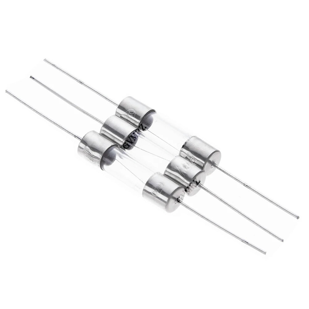 10PCS 5X20mm Axial Glass Fuse Fast Slow Blow 250V With Lead Wire F 0.5A/1A/2A/3A/3.15A/4A/5A/6.3A/8A/10A/15A/12A fuse tube 5x20