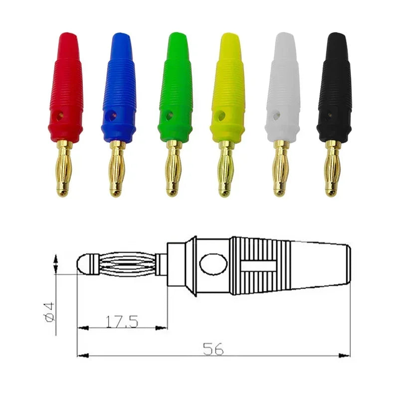 5/20Pcs 4mm Banana Plug 32A High Current Musical Speaker Stackable Screw Type Gold Plated Banana Connector Adapter