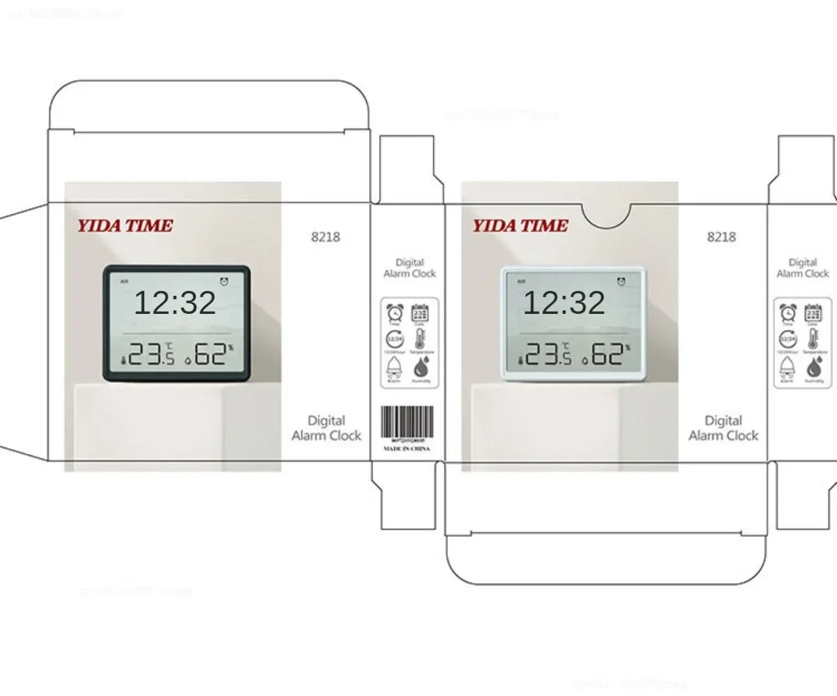 Indoor Multifunction Thermometer Hygrometer Automatic Electronic Temperature Humidity Monitor Clock Monitor Wall Monitor Clocks