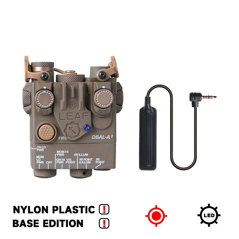 WADSN DBAL A2 Dbal-a2 Full Function Red Green Blue IR Laser Strobe Flashlight with Light Point Zero Adjustment for 20mm Rail