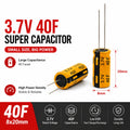 1pcs 3.7V 40F Super Capacitor High Power Backup Energy Storage Long Life Ultracapacitor for Dash Cam Smart Meter IoT Devices