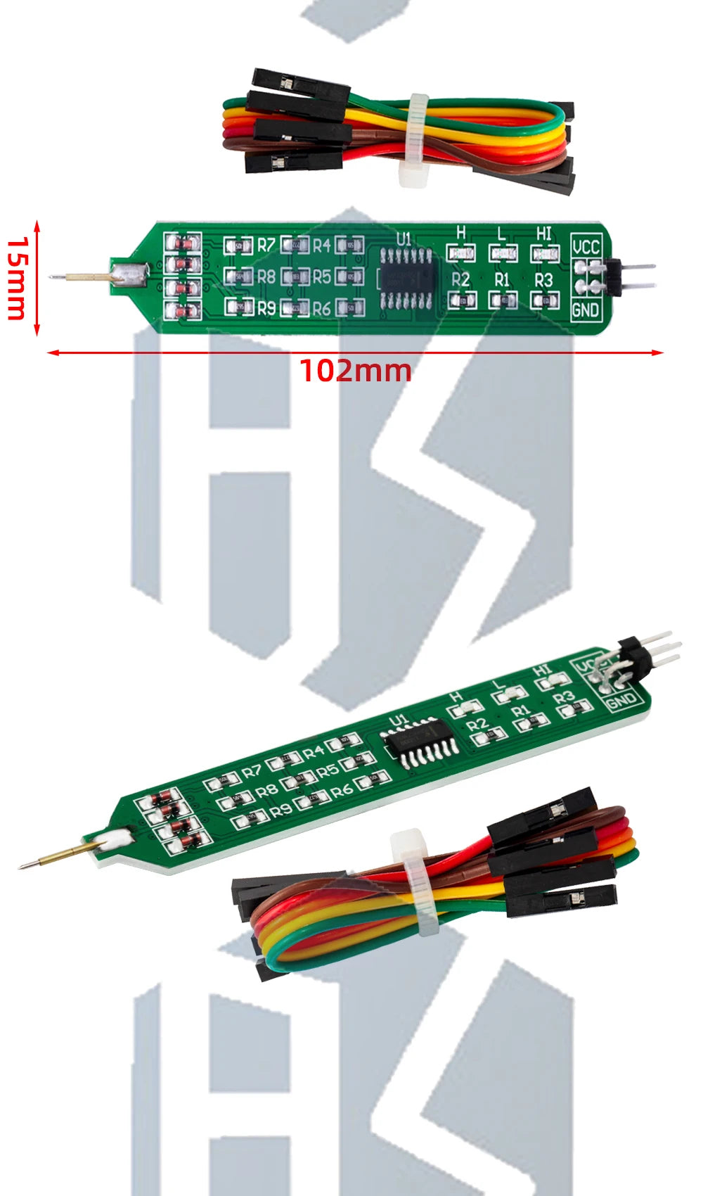 Logic Pulser Analyzer Detecting Probe 5V 3.3V Convenient and Quick Learning Board Logic Tester Pen Level Tester with Line