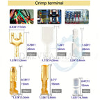 Box Insulated MaleFemale Wire Connector 2.8/4.8/6.3mm Electrical Crimp Terminal Termin Spade Connector Assorted Kit 900pc-135pcs