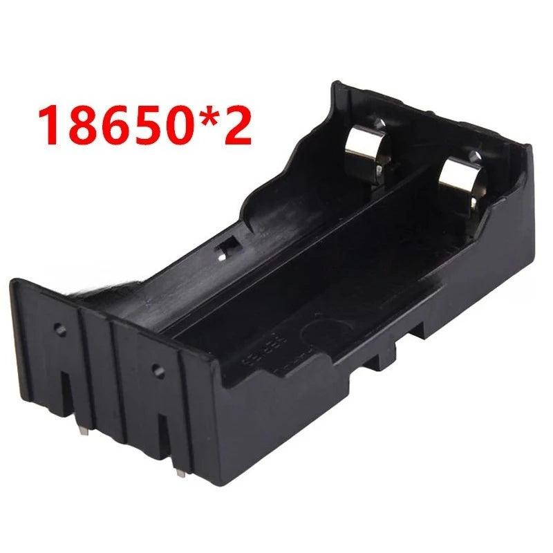 2pcs 18650 Battery Box 1/2/3/4 Sections ABS DIY Battery Holder PCB Pin Plug Board with Pin