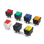 5PCS 16A 20A 30A Rocker Switch 220V 120V KCD7 KCD4 4 6 Pin Rocker Toggle Switch SPDT ON OFF Red Lighted Heavy Duty T125 T85