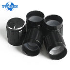 10PCS/Lot Black 6mm Potentiometer Knobs Caps Knurled Shaft  Potentiometer Control Knob Diameter 15mmx17mm Aluminum Switch Knob