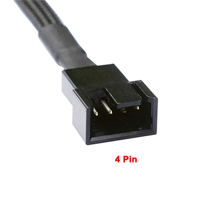 1Pcs PWM Fan Splitter 4pin Adapter Cable 1 To 4/3/2/1 Ways PWM Fan Splitter Extension Power Cable Connector Y Splitter Black