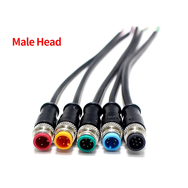 5/20PCS M9 Waterproof Connector 2/3/4/5/6Pin Aviation Plug Male And Female Docking Cable Electric Vehicle Lamp With Cable 20CM