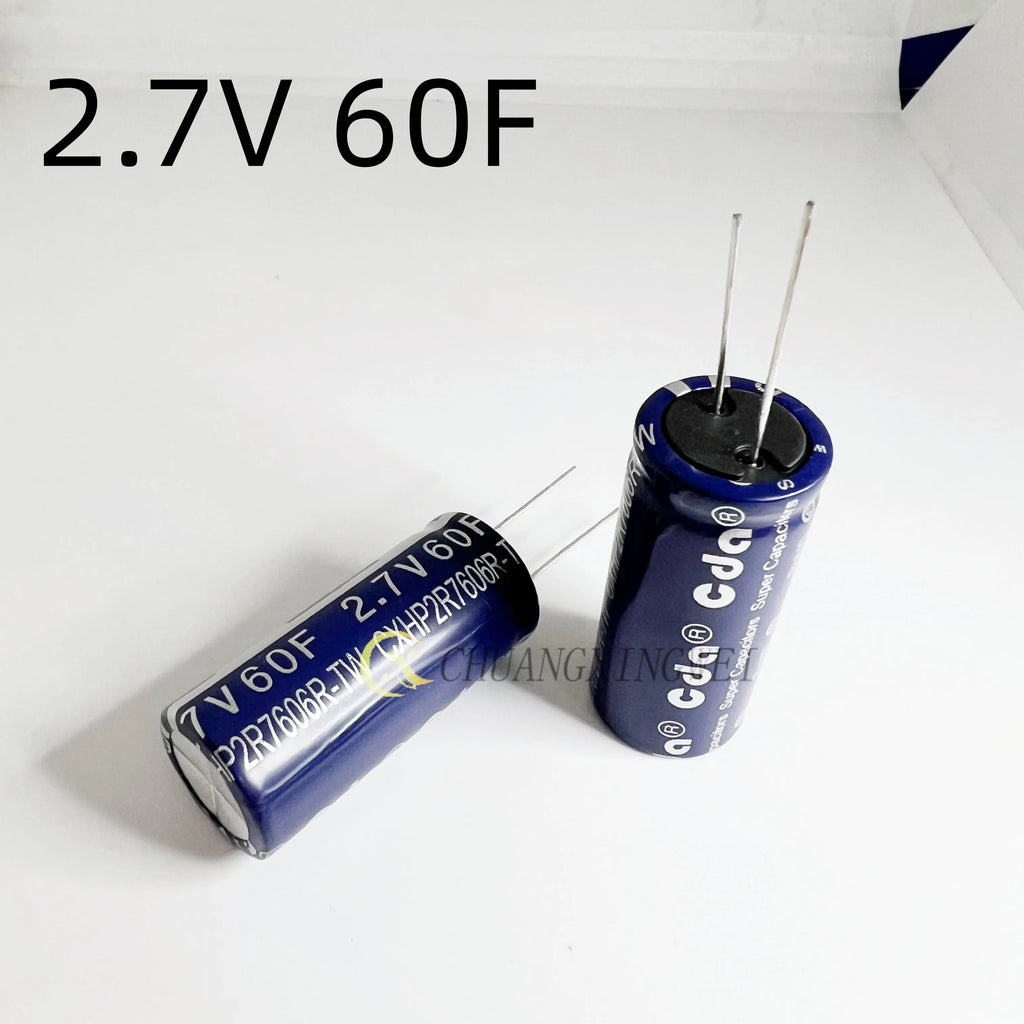 1PCS  capacitance 2.7V 0.5F/1F/2F/3.3F/4.7F/5F/6F/7F/8F/10F/15F/25F/30F R type double layer capacitor