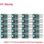 100Pcs/1pc AMS1117 3.3V 5V Power Supply Module AMS1117-3.3 AMS1117-5.0 LDO Linear Voltage Regulator Board 800mA PCB