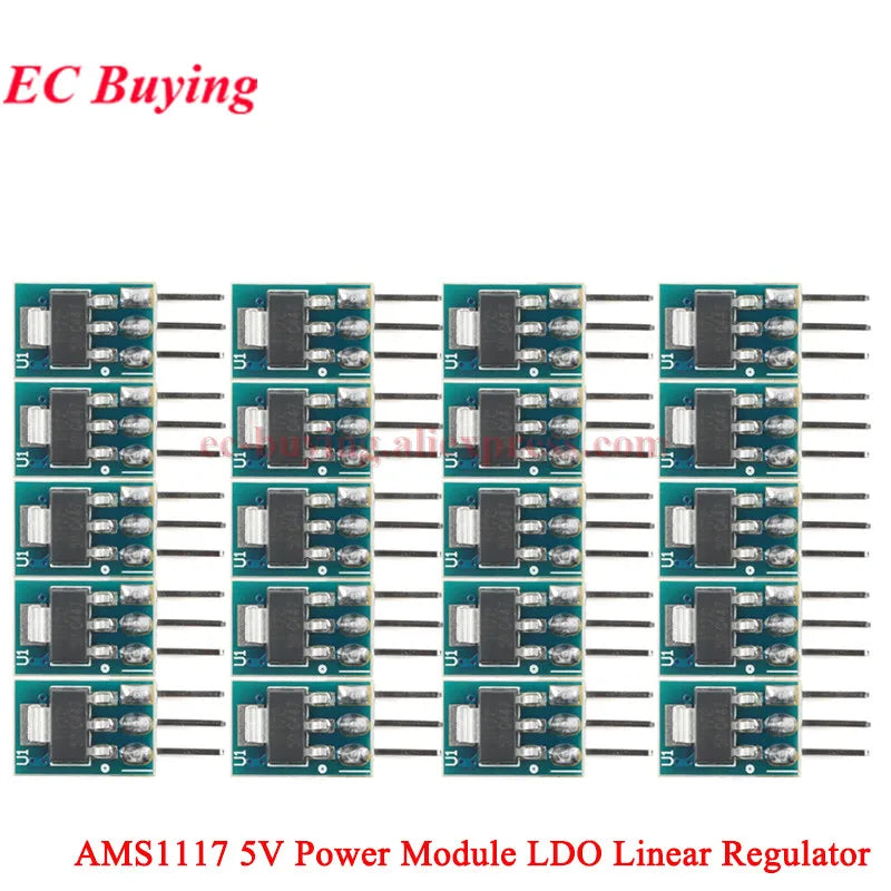 100Pcs/1pc AMS1117 3.3V 5V Power Supply Module AMS1117-3.3 AMS1117-5.0 LDO Linear Voltage Regulator Board 800mA PCB