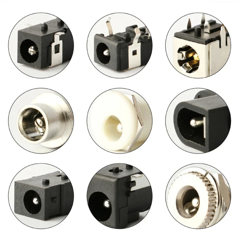 DC002/004/DC005/015 Power Socket 3.5x1.3mm 5.5x2.1mm 5.5x2.5mm DC Power Socket USB Three-Leg Direct Plug Socket Female Connector