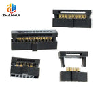 5/10Pcs FC 1.27mm IDC Female Header - 6-50 Pin Socket for 0.635mm Pitch Flat Cable, No-Solder IDC Crimp Connector