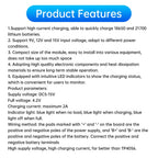 18650/21700 Lithium Battery Charging Module With LED Indicator Suitable For High Current 9V12V15V Charging Superior To TP4056