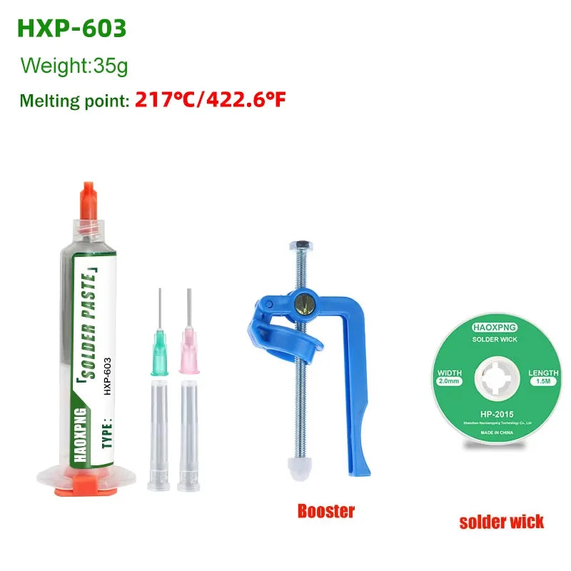 Sn99ag0.3cu0.7 Lead-free Solder Paste 217°c No-clean High Temperature Solder Paste For Smd/bga/smt/ic/pcb Repair