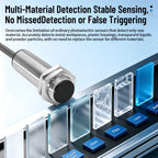 ZHICAN E2K M12 M18 Capacitive Proximity Sensor 30mm Long Range Plastics Glass Wood Metals Nonmetal Material Detection Switch
