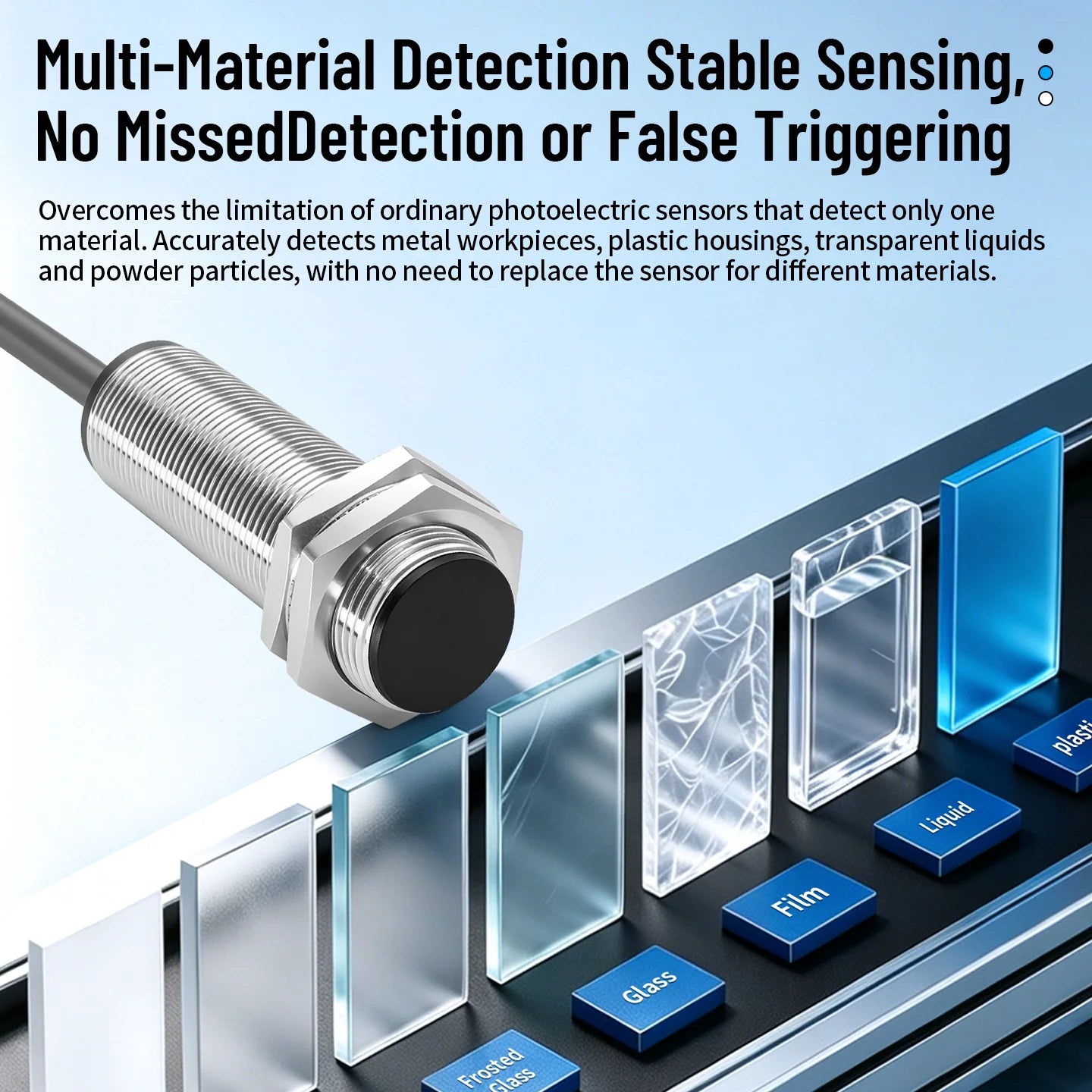 ZHICAN E2K M12 M18 Capacitive Proximity Sensor 30mm Long Range Plastics Glass Wood Metals Nonmetal Material Detection Switch