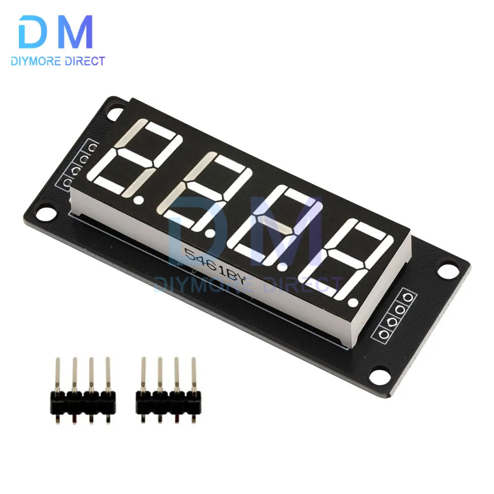 TM1637 LED Display Module for Arduino 4 Digit 7 Segment 0.56 inch Time Clock Indicator Tube Module Red Blue Green Yellow White