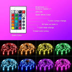 1-30M USB 5V LED Strip Lights With Bluetooth 24Keys Remote Control RGB Flexible Lamp Diode Tape For Room Decoration TV Backlight