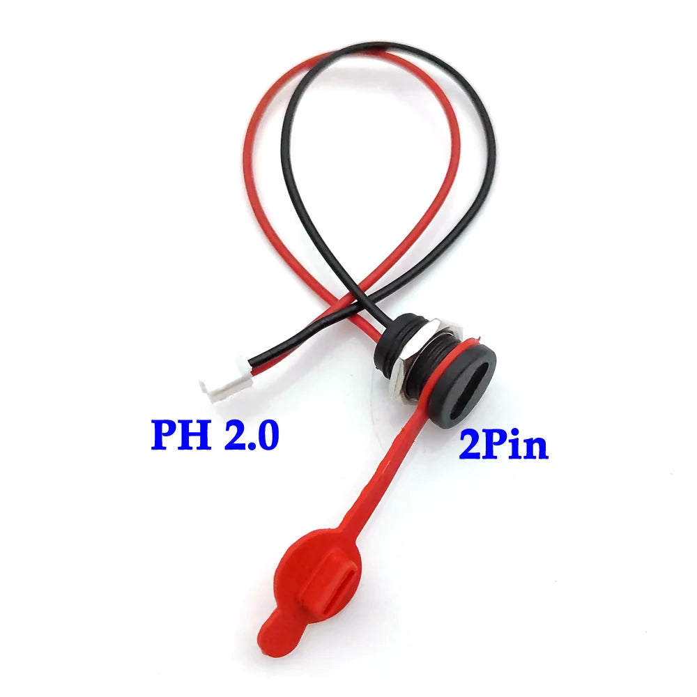 USB-C 2 4 5 6 Pin High Current Charging Socket with PH2.0 Nut Snap Lock Plate USB Type-C Female Waterproof Female Connector Jack