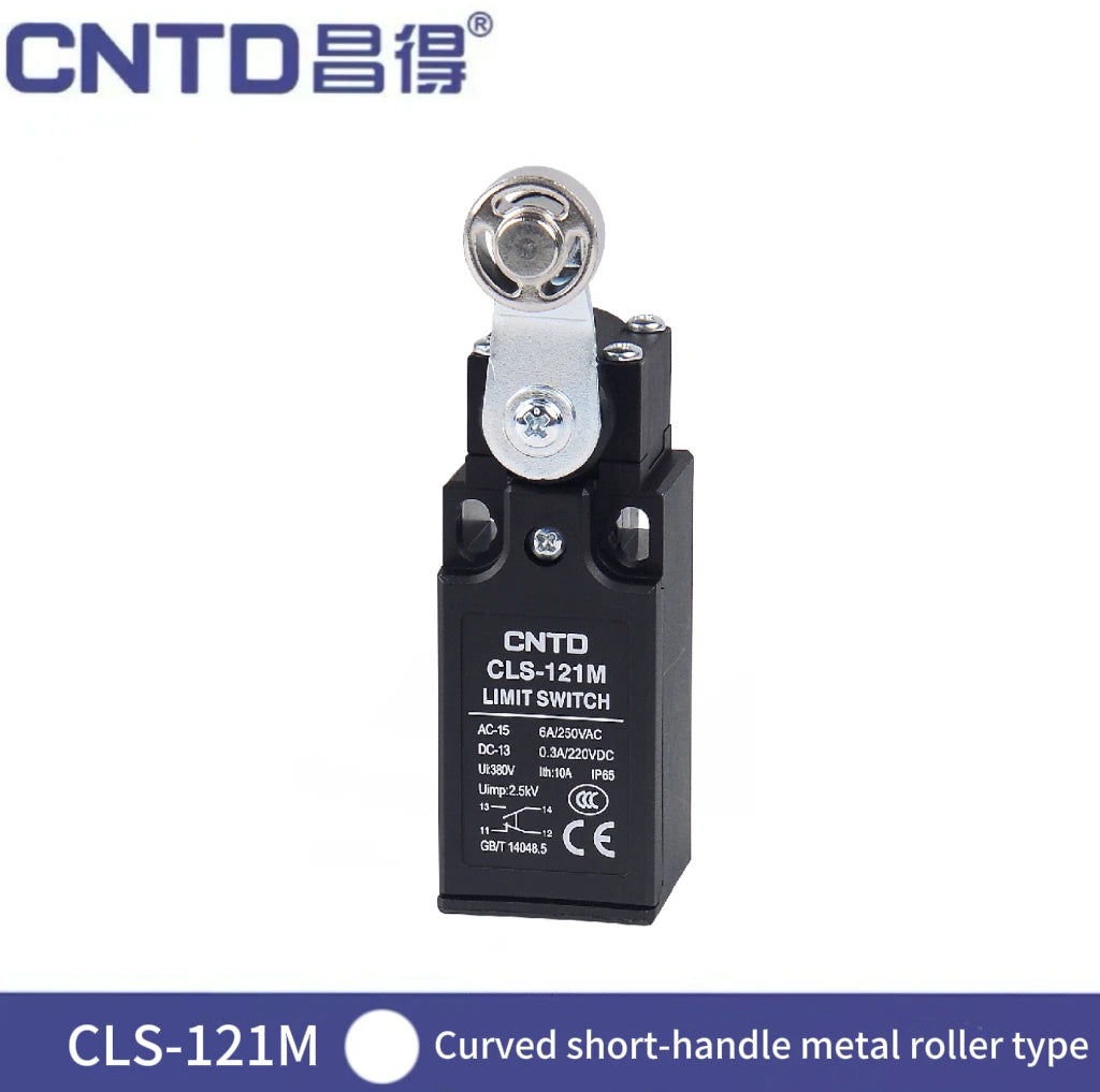 CNTD CLS-121M Rotary Roller Limit Switch IP65 10A 380V Momentary Reset Travel Switch for Elevator Machinery Automation Equipment