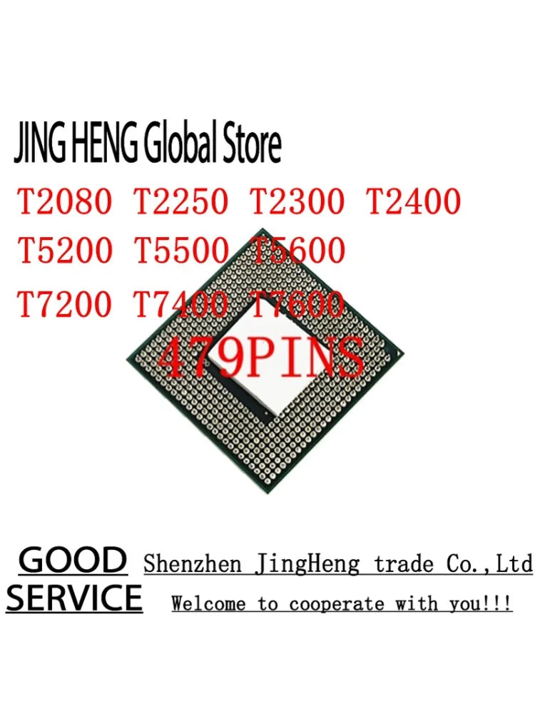 Core 2 Duo T2080 T2250 T2300 T2400 T5200 T5500 T5600 T7200 T7400 T7600 Available for  GM945 PGA479 Notebook Laptop CPU