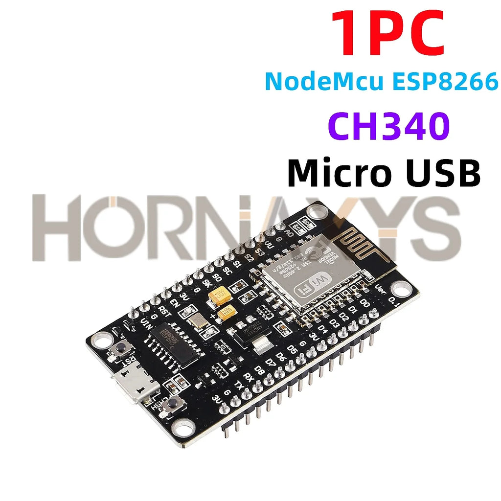 1-10pcs/ESP8266 NodeMCU LUA CH340 ESP-12E WiFi Internet Development Board 4M Flash Serial Wireless Module for Arduino Type-C USB