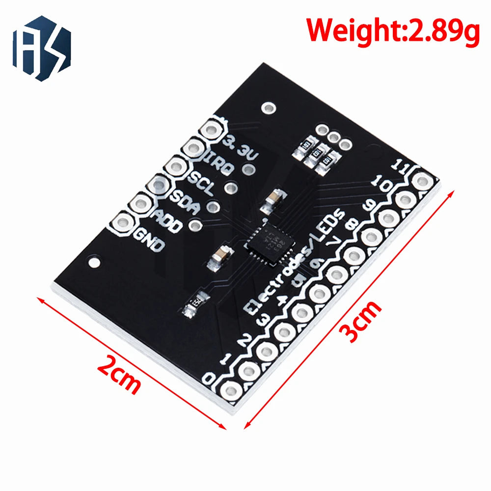 MPR121 Breakout V12 Capacitive Touch Sensor Controller Module I2C keyboard Development Board For Arduino