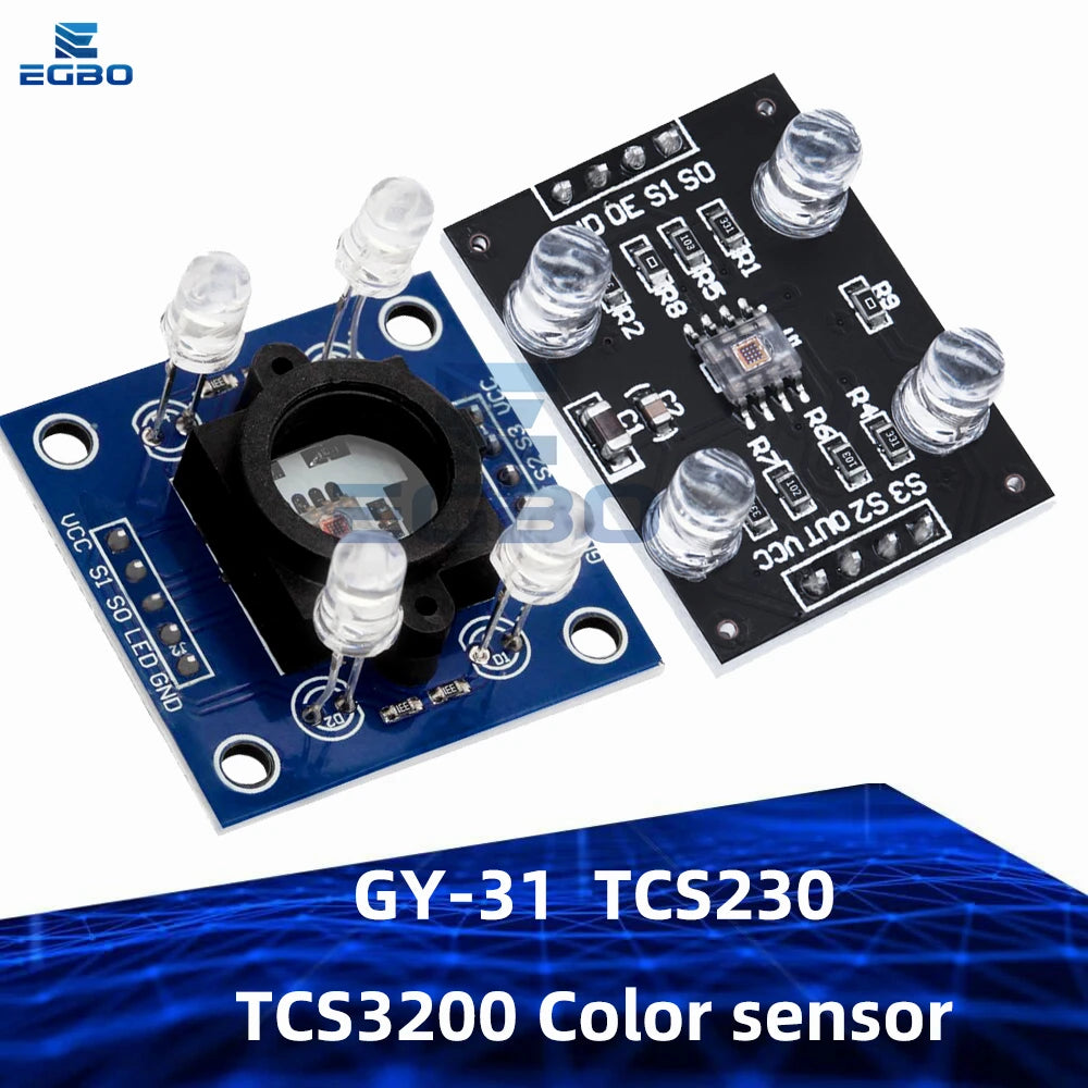 1~5PCS EGBO Color sensor GY-31  TCS230 TCS3200 Color Recognition Sensor Detector Module DC 3-5V Input