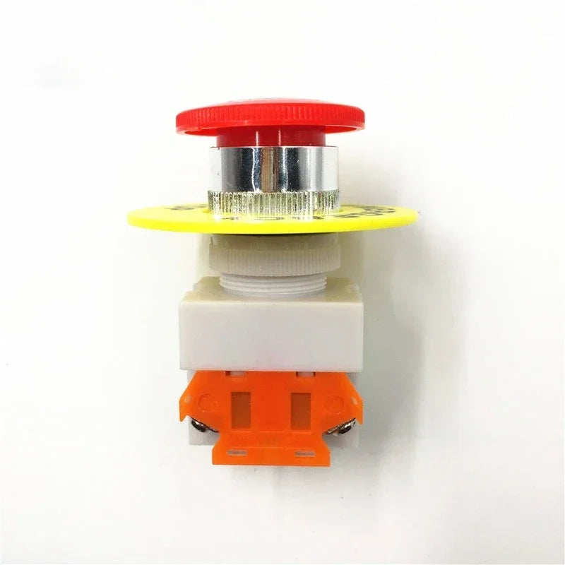 Red Mushroom Cap 1NO 1NC DPST Emergency Stop Push Button Switch AC 660V 10A Switch Equipment Lift Elevator Latching Self Lock