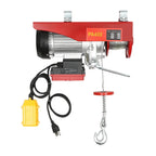 880LBS 110V Electric Winch, 2 in 1 Electric Hoist Winch with 328ft Wireless Remote Control Emergency Stop Heavy Duty Lift Hoist for Factory Garage Warehouse