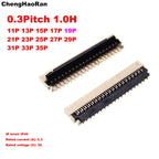10PCS 0.3 Pitch 11P -- 71P FPC FFC Flat Cable Connector Socket For Laptop Keyboard Interface Test Board DIY 0.3MM 19P 25P 39P 45