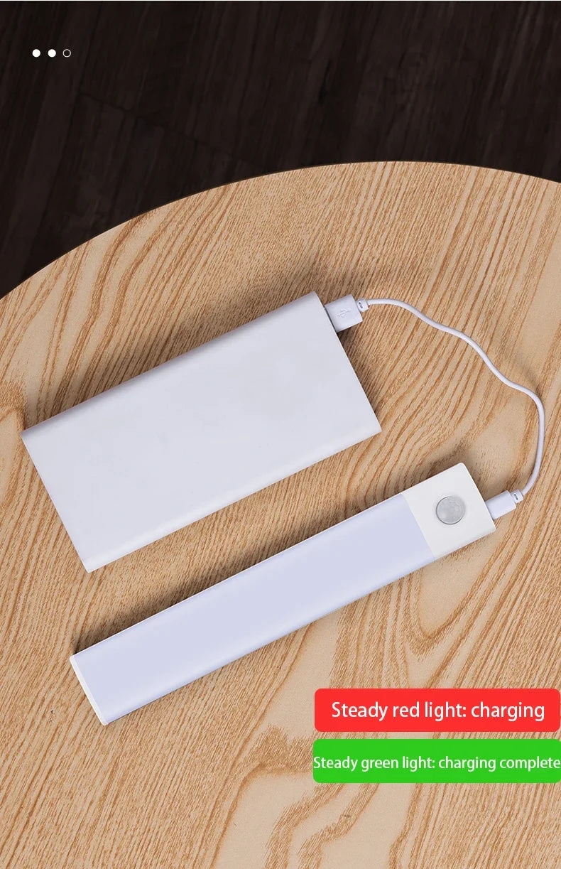 LED Bar Light Motion Sensor USB Rechargeable Led Cabinet Lights for Kitchen Wardrobe Cabinet Lighting 30cm/40cm/50cm Night Light