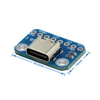 USB TYPE-C conversion board 2.54MM CC1 CC2 5.1K pull-down resistor connection