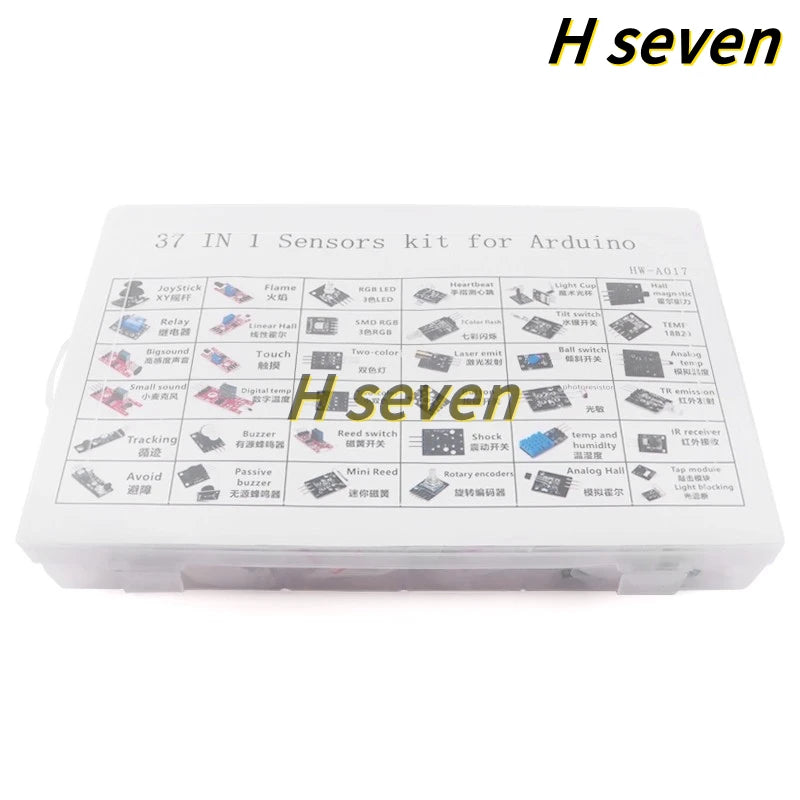 37 in 1 Sensors Modules 37 Kits Starter Kit with box for Arduino suitable for Raspberry Pi/STM32/ESP32/R3/51 Microcontroller